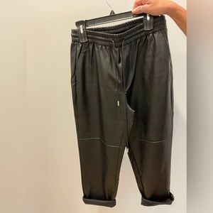 Mango. Faux Leather Joggers